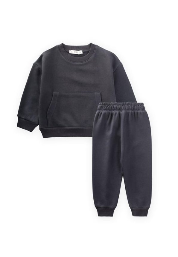 Kids' Anthracite Sweatshirt Set 1-8 Years