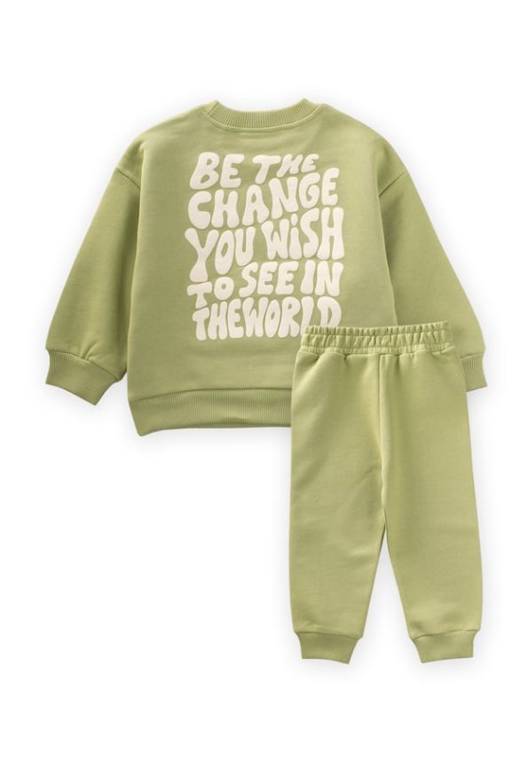 Green Sweatshirt Set for Ages 1-8