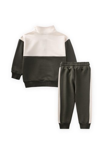 Haki Green Sweatshirt Set for Ages 2-10