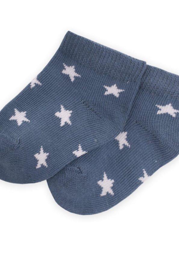 Star Pattern Baby Socks 0-4 Years Indigo Blue