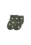 Star Pattern Baby Booties Socks 0-4 Years Khaki Green
