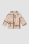 Girls' Baby Shirt Collar Zippered Checkered Welsoft Plush Cardigan
