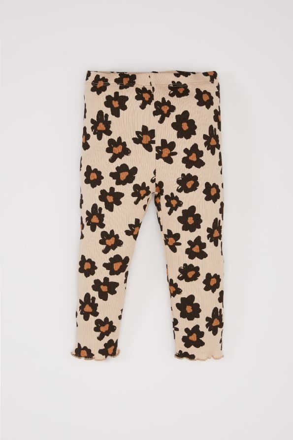 Girls' Baby 2-Piece Floral Sweatshirt Set with Elastic Waist Bottoms