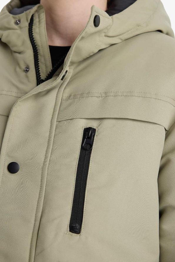 Boys' Waterproof Hooded Zippered Jacket