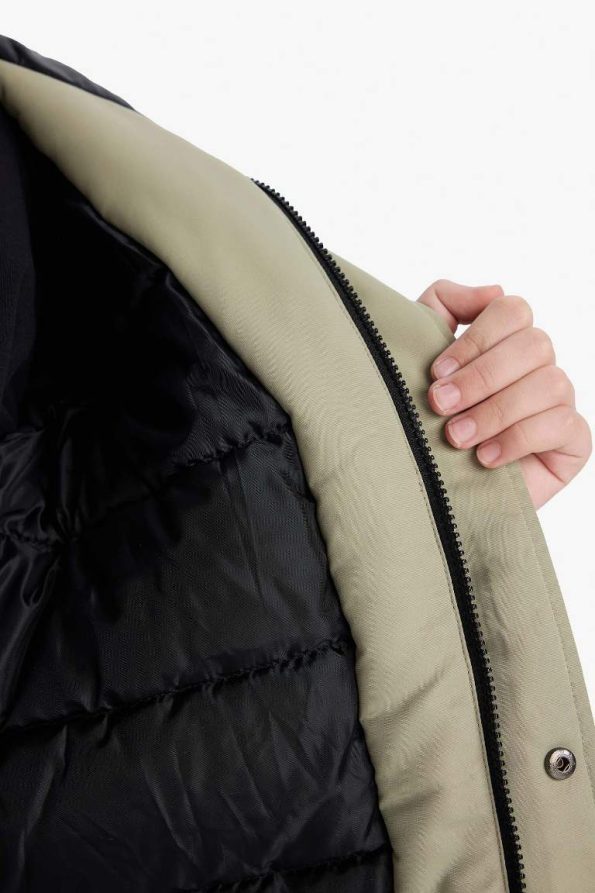 Boys' Waterproof Hooded Zippered Jacket