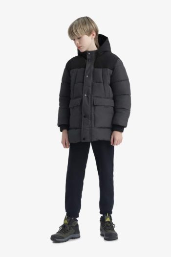 Boys' Waterproof Hooded Fleece-Lined Parka