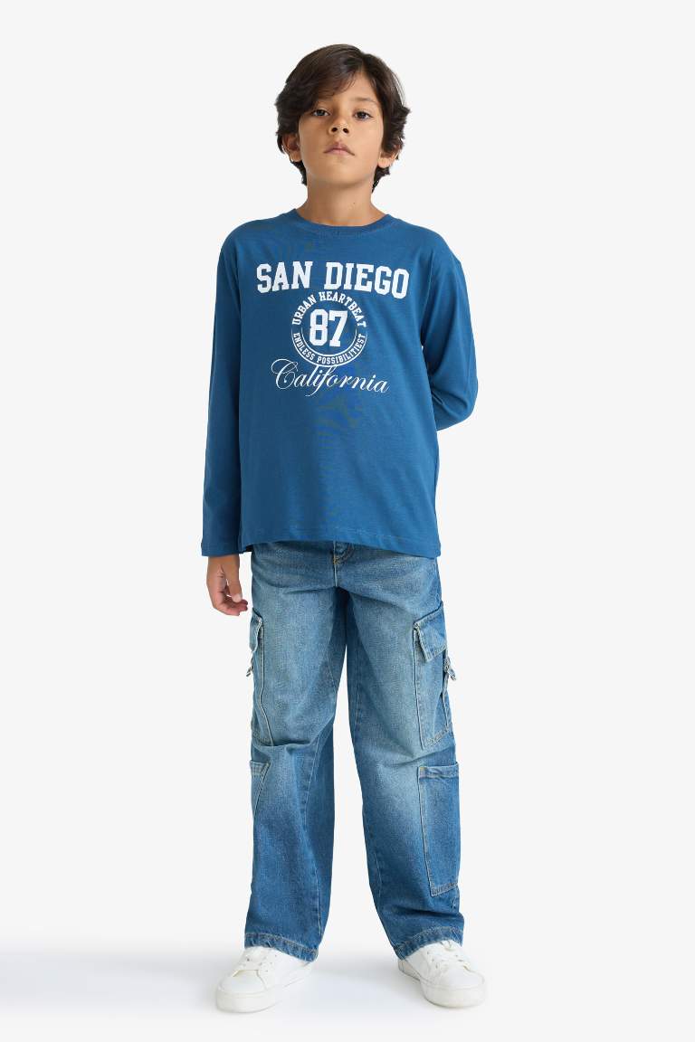 E9519A8_25AU_IN255_02_02.jpg Boys' Printed Long Sleeve Crew Neck T-Shirt