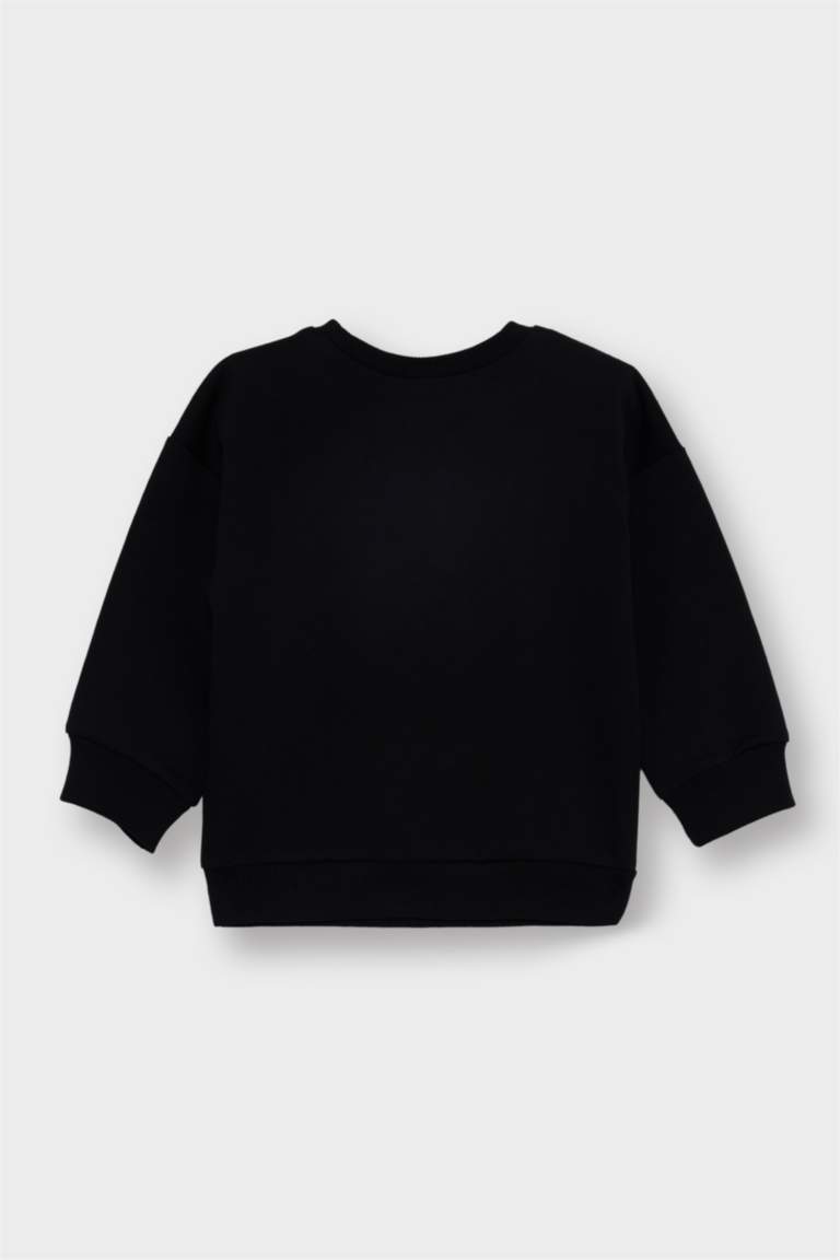 F0955A5_25AU_BK27_04_01.jpg Boys' Soft-Fleece Lined Printed Crew Neck Sweatshirt Set