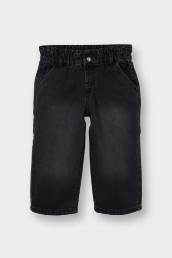 Girls' Baby Wide Leg Elastic Waist Denim Pants