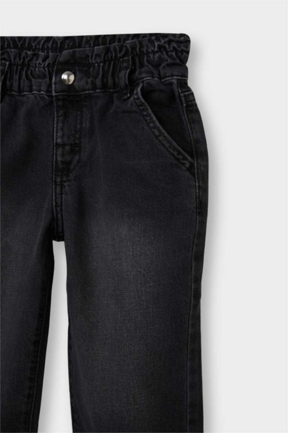 Girls' Baby Wide Leg Elastic Waist Denim Pants