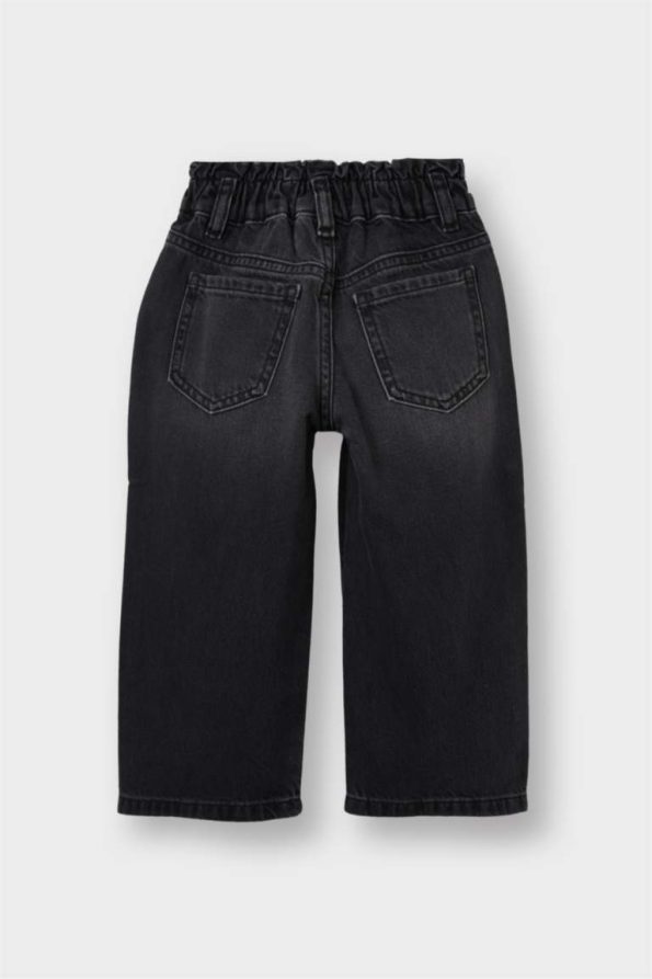 Girls' Baby Wide Leg Elastic Waist Denim Pants