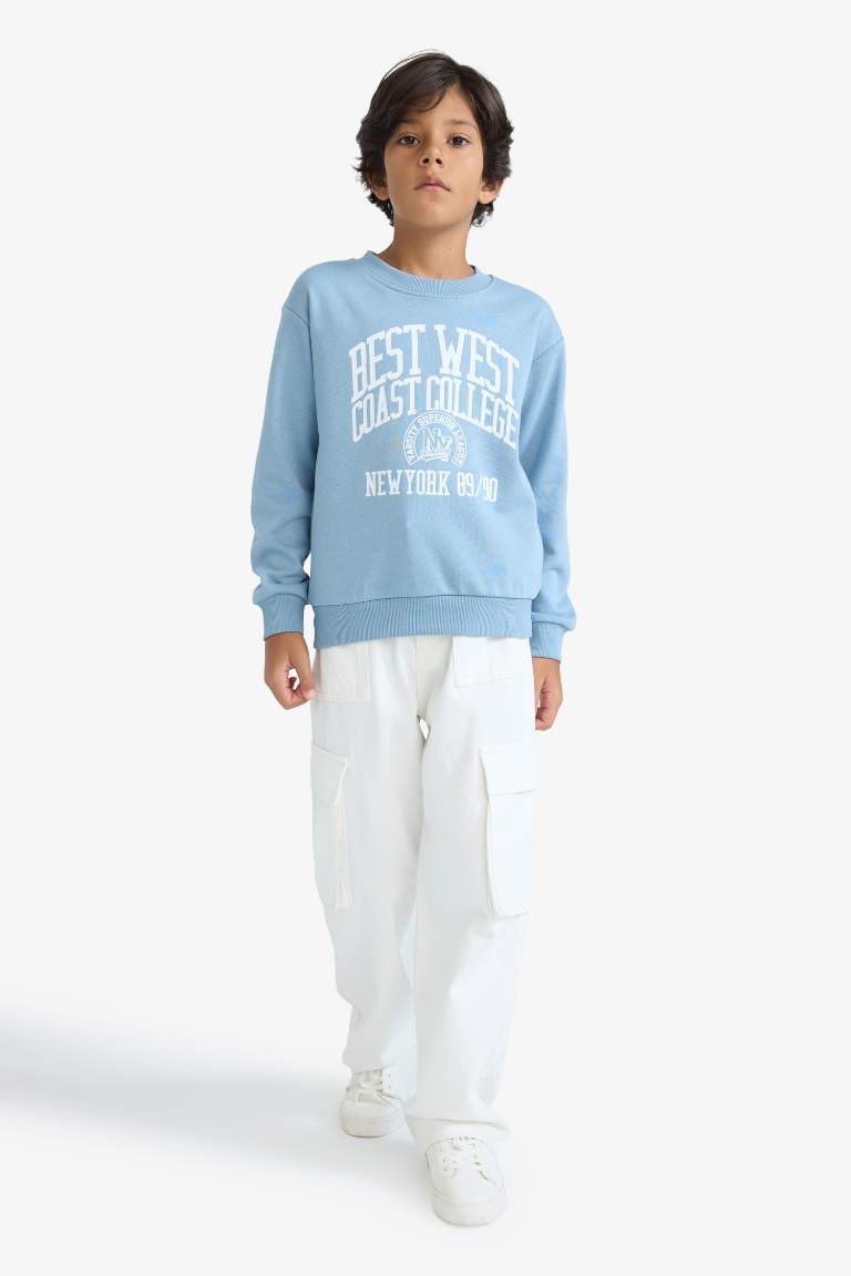 F2843A8_25AU_BE770_02_02.jpg Boys' Printed Crew Neck Sweatshirt