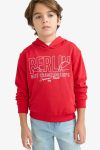 Boys' Hooded Printed Sweatshirt