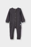 Baby Boy Newborn Ribbed Button-Up Long Sleeve Romper