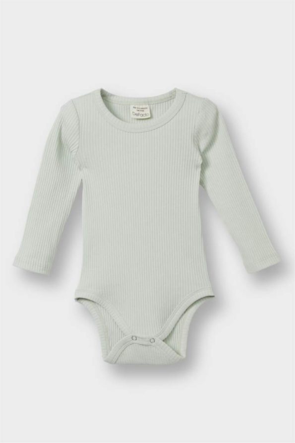 Baby Boy Newborn Ribbed Long Sleeve Bodysuit Set
