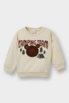 Boys' Bear Print Soft Fleece Lined Sweatshirt