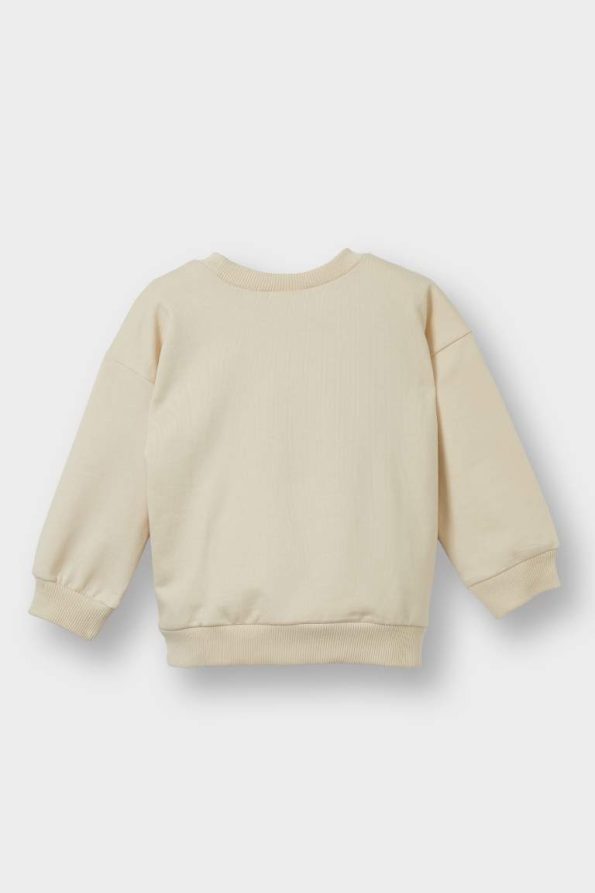 Boys' Bear Print Soft Fleece Lined Sweatshirt