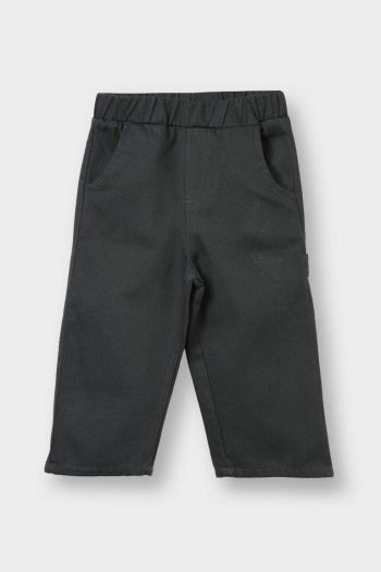 Boys' Cotton Gabardine Pants with Tag Print