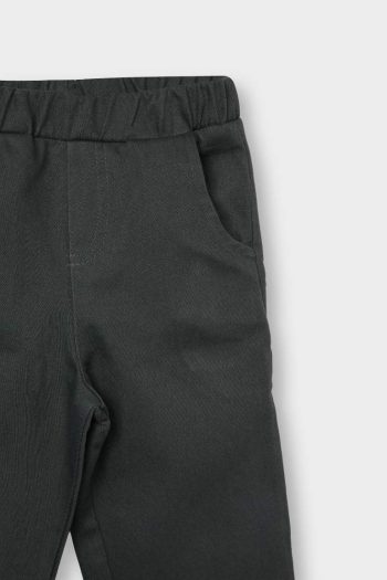 Boys' Cotton Gabardine Pants with Tag Print