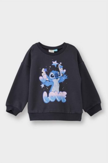 Girls' Disney Lilo & Stitch Crew Neck Sweatshirt