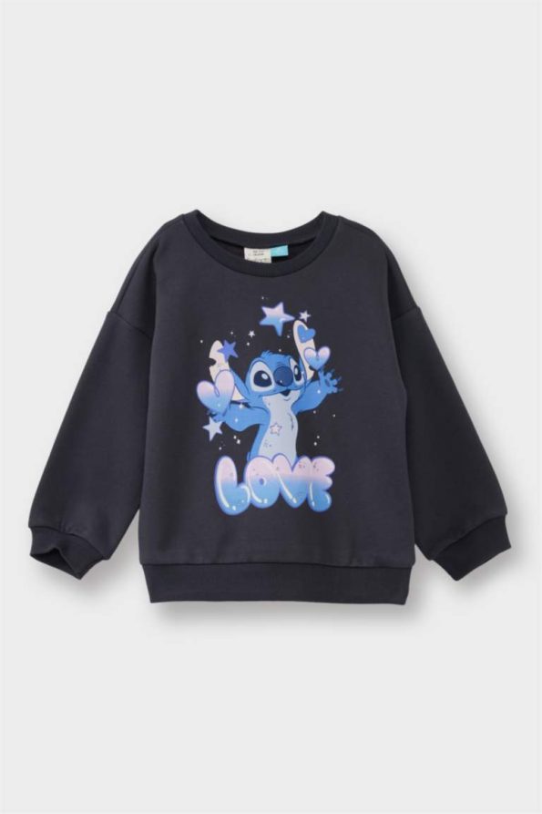 Girls' Disney Lilo & Stitch Crew Neck Sweatshirt