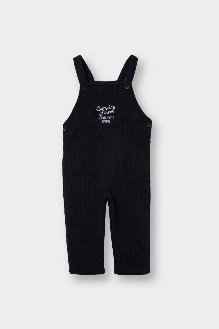 G0084A5_25WN_NV241_02_01.jpg Boys' 2-Piece Set Basic Solid Sweatshirt and Corduroy Overalls