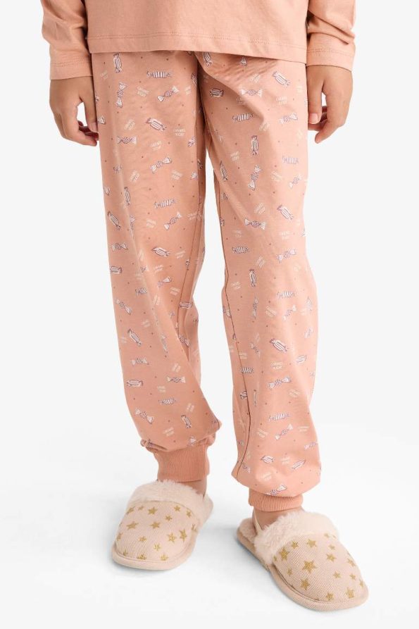 Girls' Printed Long Sleeve Pajama Set