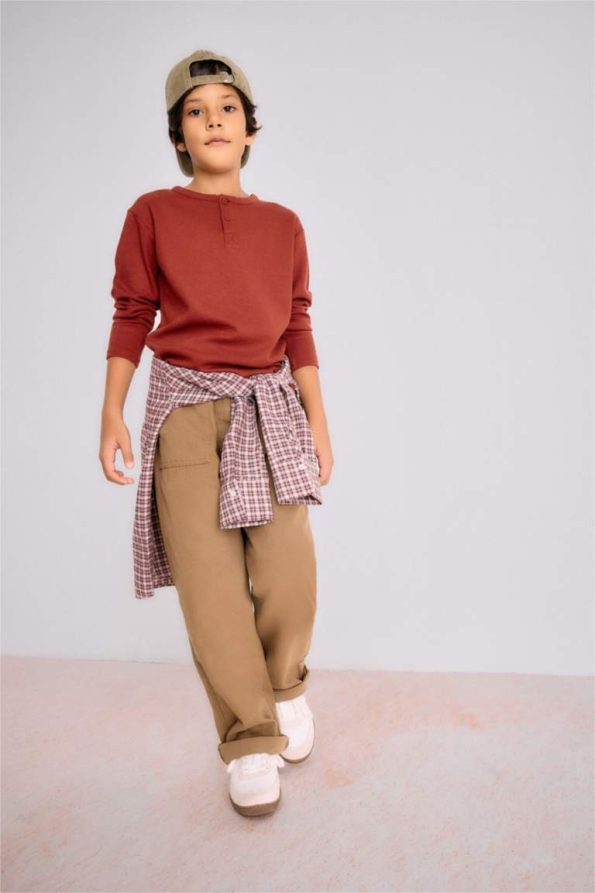 Boys' Long Sleeve Crew Neck T-Shirt