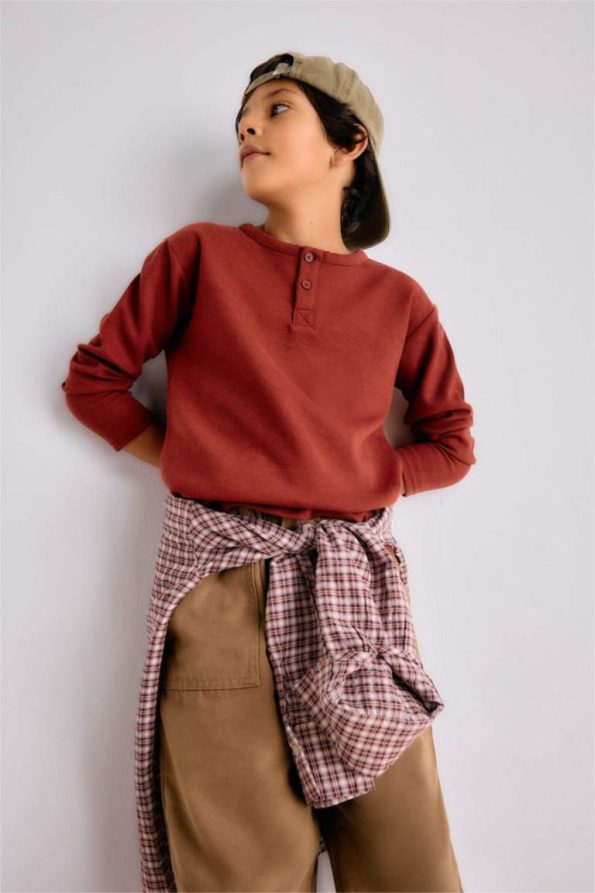 Boys' Long Sleeve Crew Neck T-Shirt