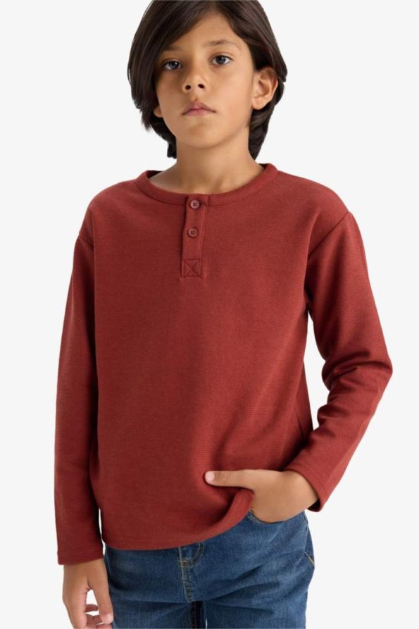 Boys' Long Sleeve Crew Neck T-Shirt