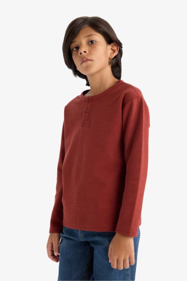 Boys' Long Sleeve Crew Neck T-Shirt
