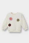 Girls' Floral Sweatshirt with Crew Neck