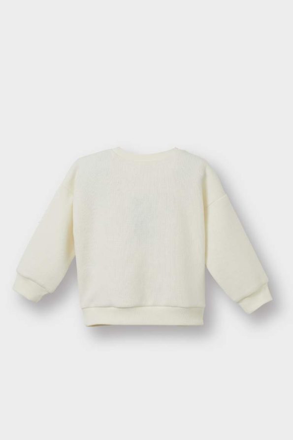 Girls' Floral Sweatshirt with Crew Neck