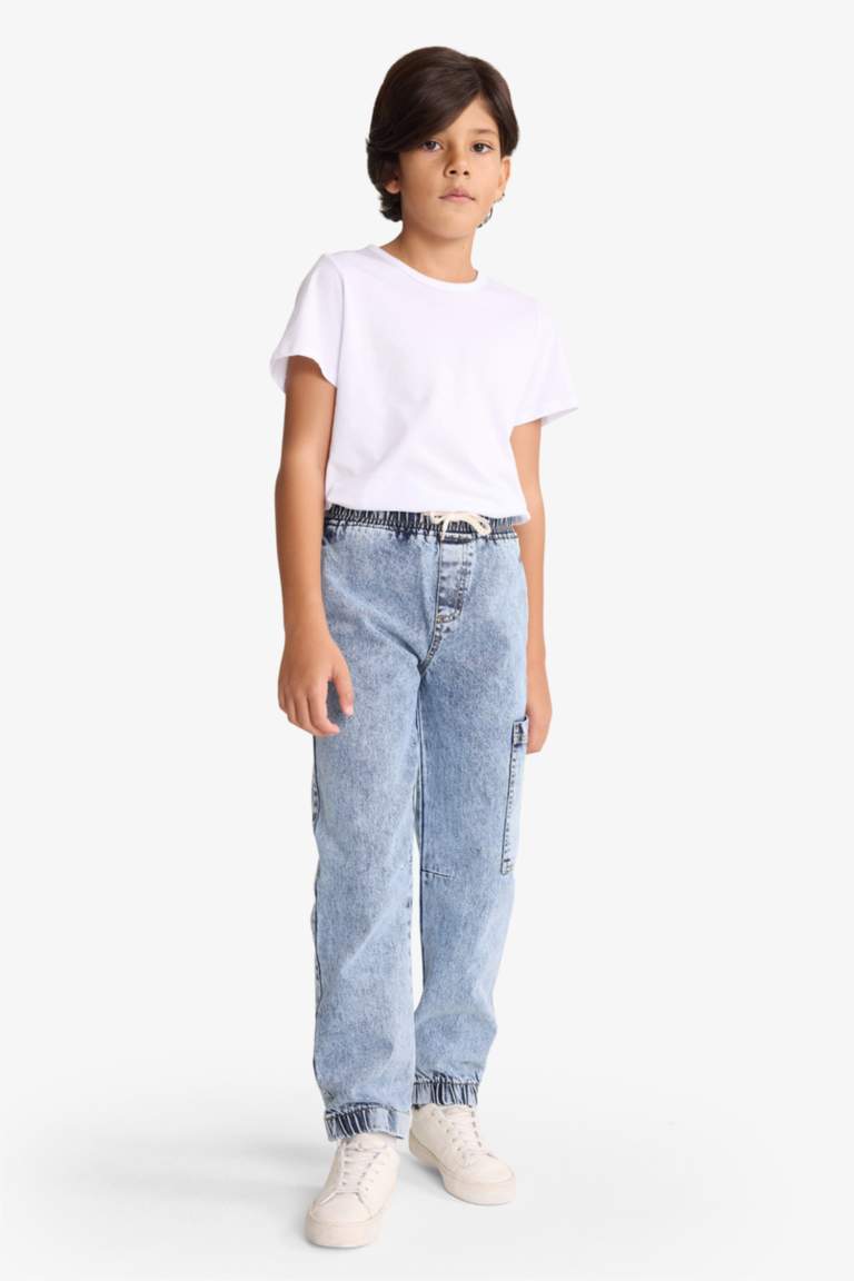 G2775A8_25AU_NM39_03_02.jpg Boys' Jogger Fit Elastic Waist Denim Pants