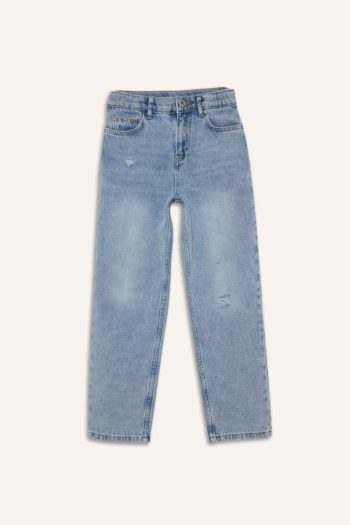 Boys' Loose Fit Distressed Straight Leg Jeans