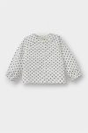 Girls' Polka Dot Long Sleeve Poplin Shirt with Raglan Sleeves