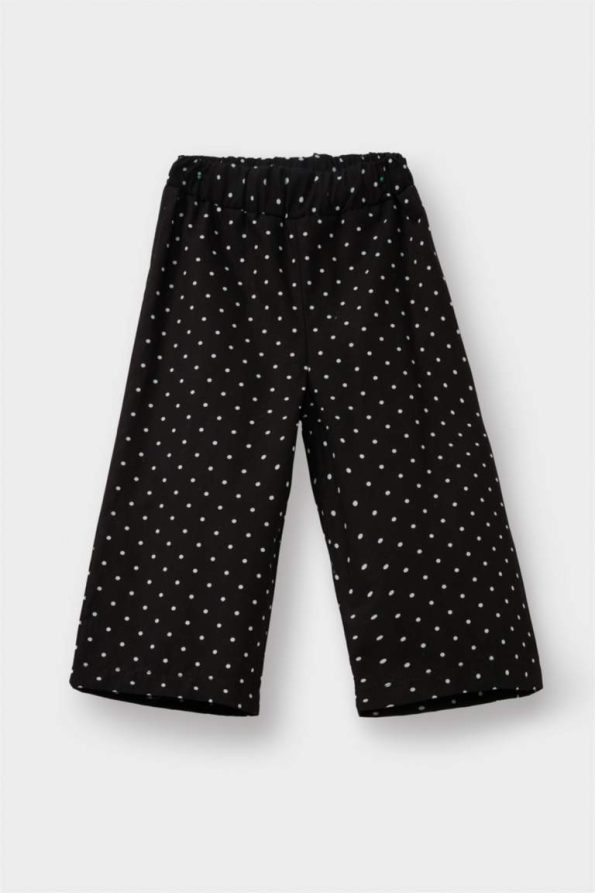 Baby Girl Wide Leg Polka Dot Poplin Pants