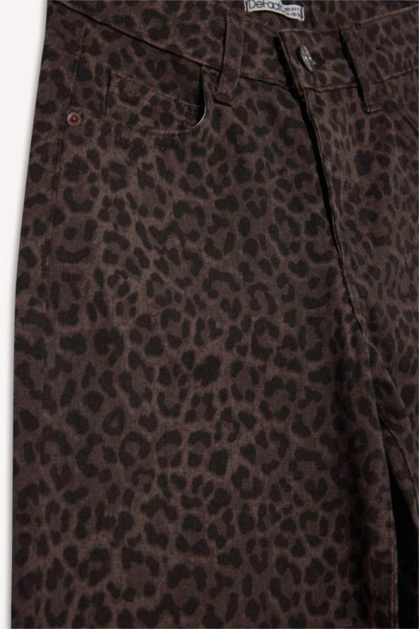 Girls' Flare Fit Leopard Print Bell-Bottom Pants