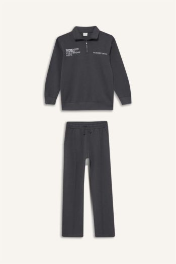 Boys' 2-Piece Printed Half-Zip Sweatshirt and Sweatpants Set
