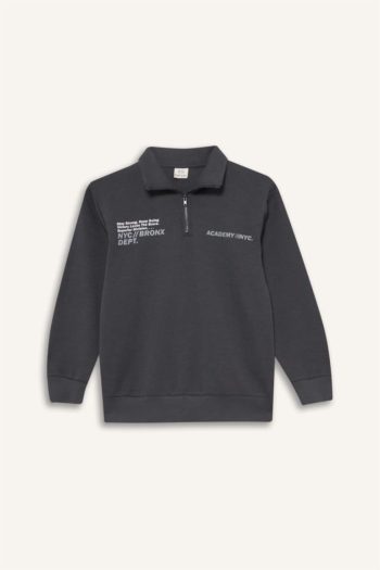 Boys' 2-Piece Printed Half-Zip Sweatshirt and Sweatpants Set