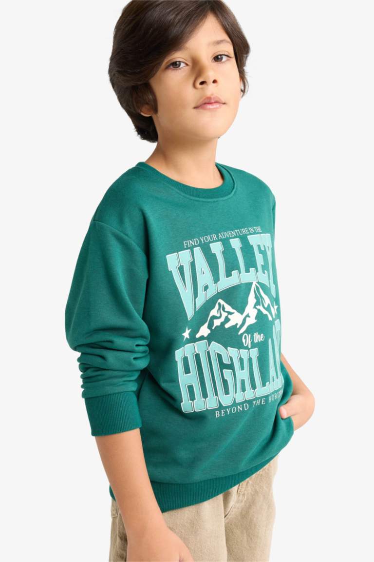 G3850A8_25WN_GN1116_01_01.jpg Boys' Printed Crew Neck Sweatshirt