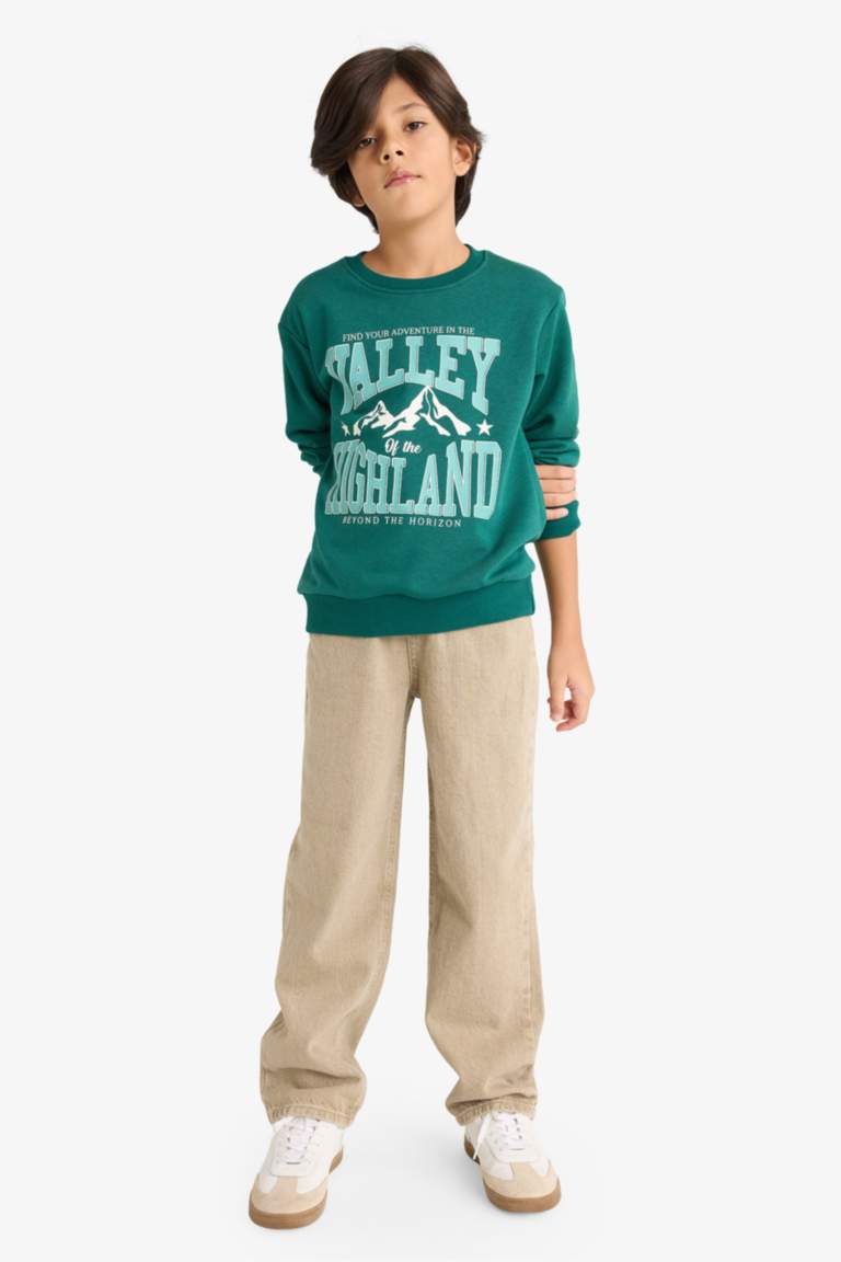 G3850A8_25WN_GN1116_02_01.jpg Boys' Printed Crew Neck Sweatshirt