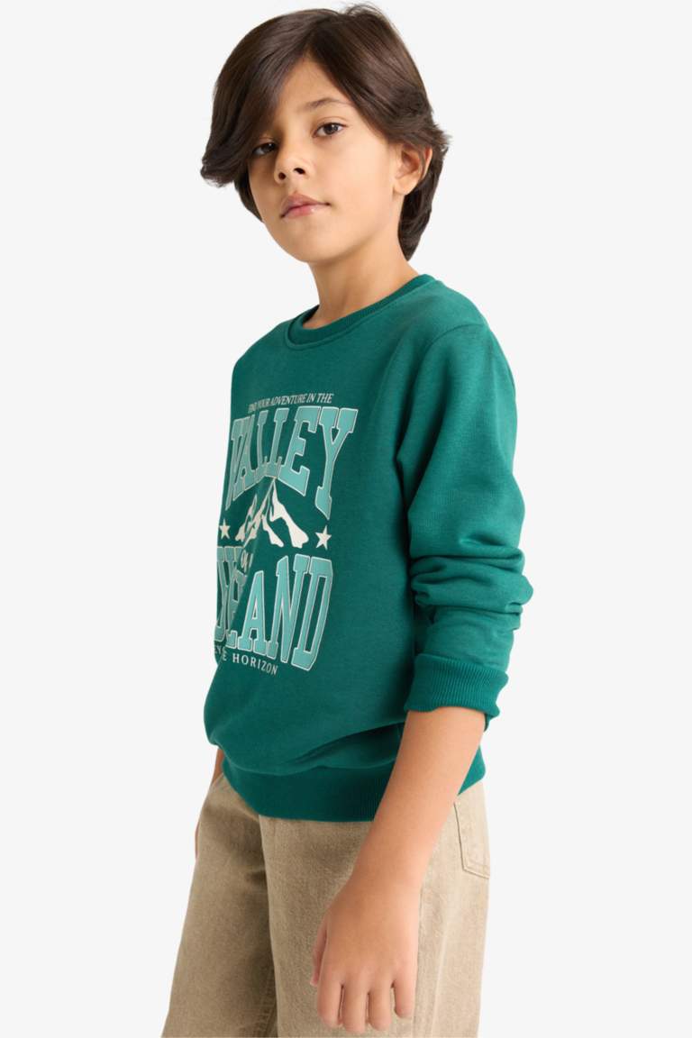 G3850A8_25WN_GN1116_03_01.jpg Boys' Printed Crew Neck Sweatshirt