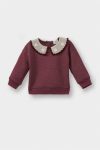 Girls' Baby Large Collar Embroidered Sweatshirt