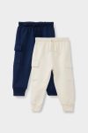 Boys' Elastic Waist Cargo Pocket Sweatpants - Set of 2