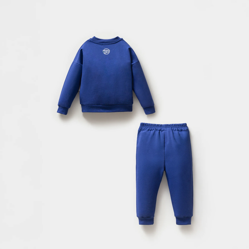 ML25001-2.png Little Prince Patterned Royal Blue Cotton Boys Sweatshirt Set