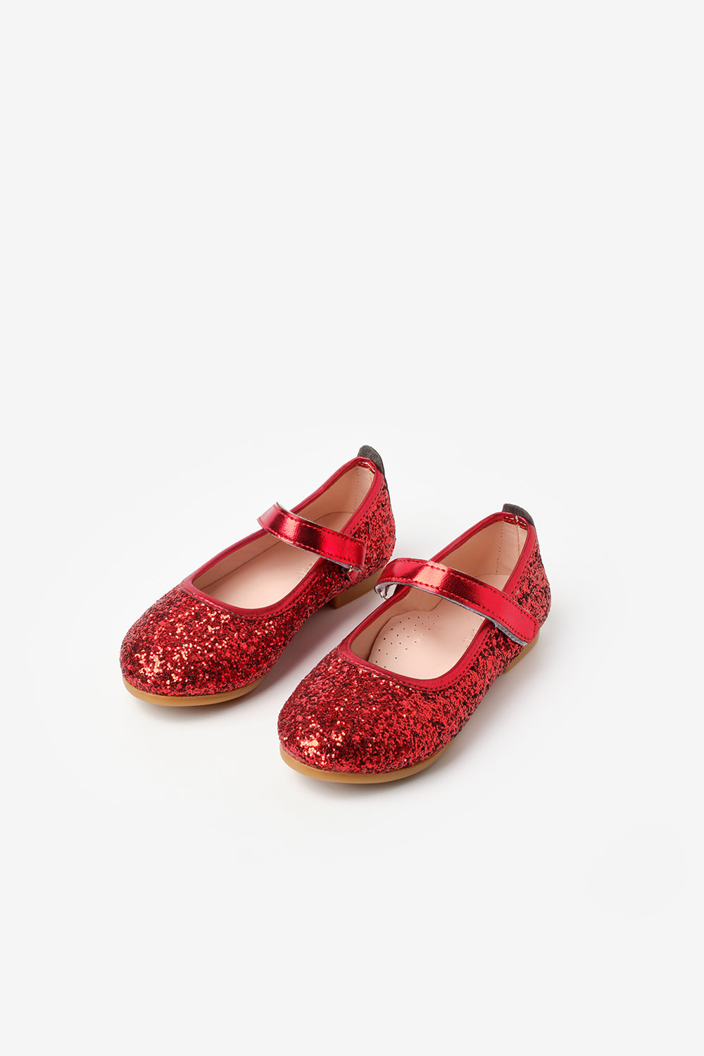 TTRC23ASGKSH001_1015_5.jpg Red Glitter Velcro Girls' Shoes
