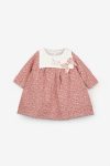 Rose Pink Bunny Embroidered Muslin Dress for Baby Girls