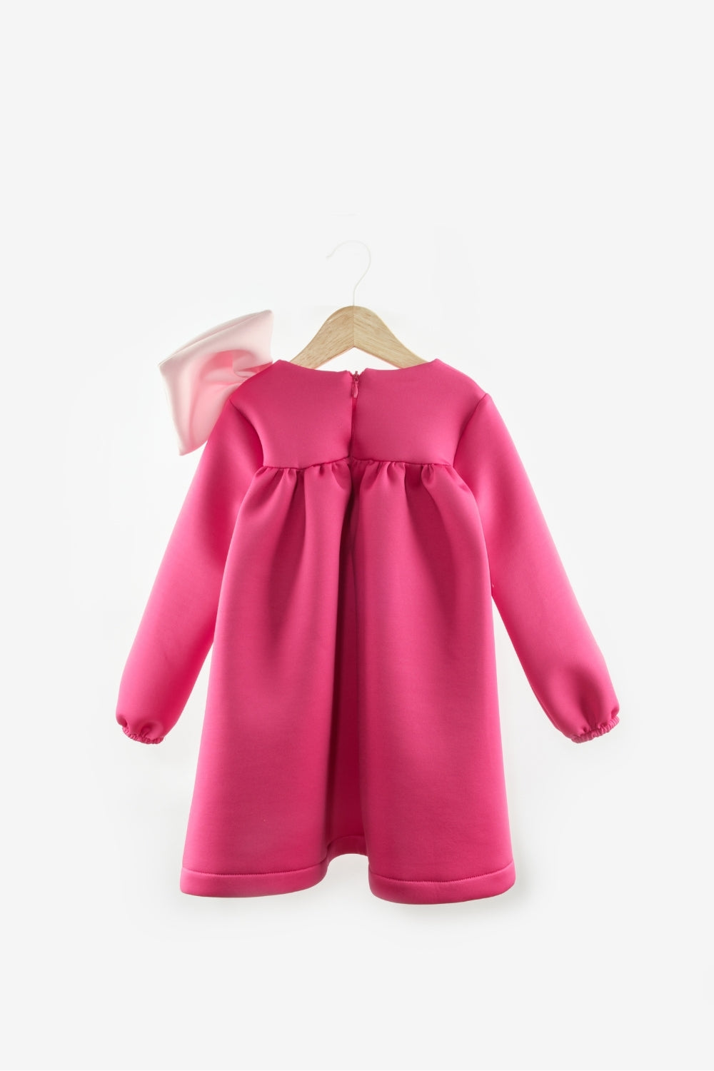 ULMB25ASGDRE003_1008_6.jpg Fuchsia Bow Detail Shoulder Dress for Girls - Leah