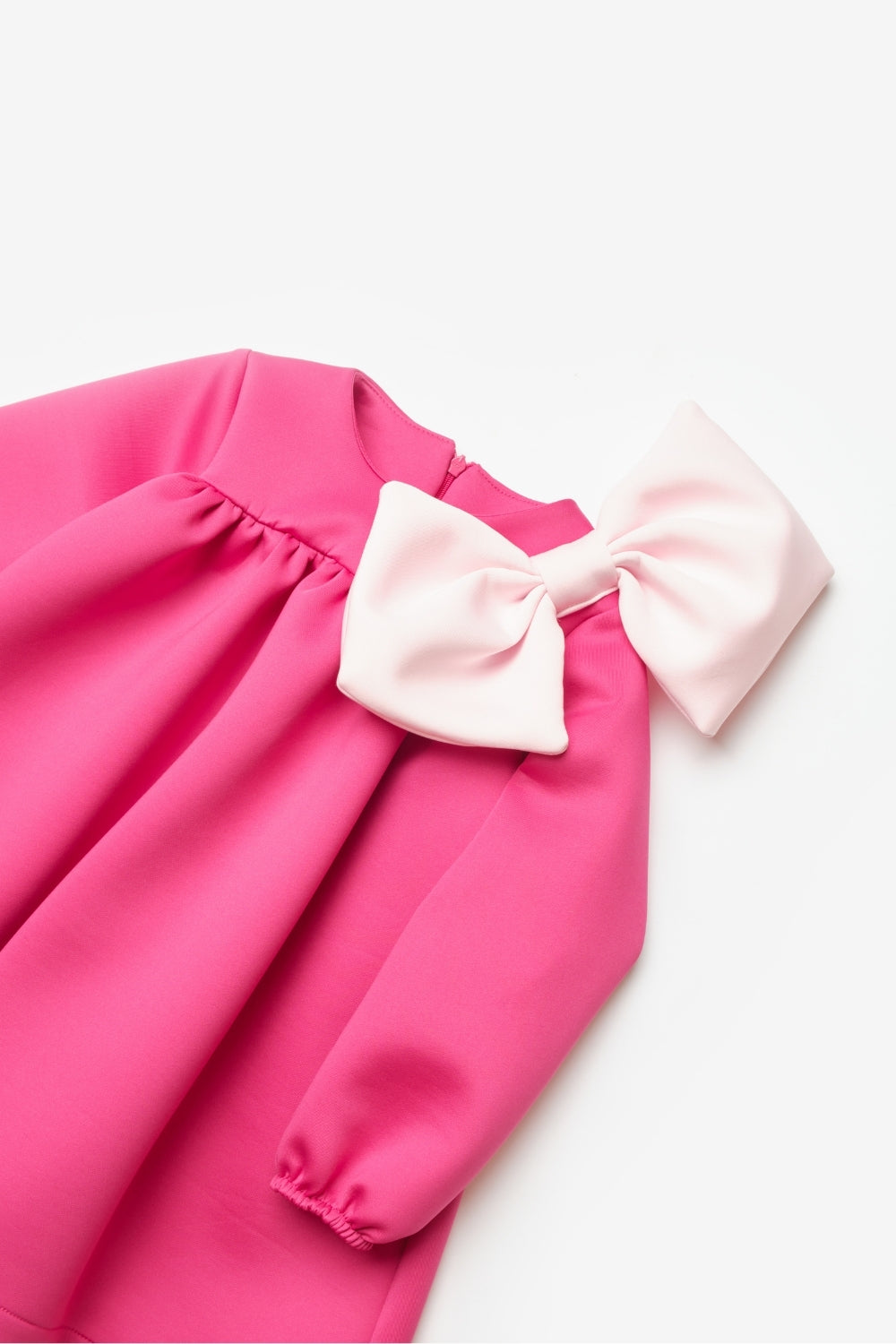 ULMB25ASGDRE003_1008_7.jpg Fuchsia Bow Detail Shoulder Dress for Girls - Leah